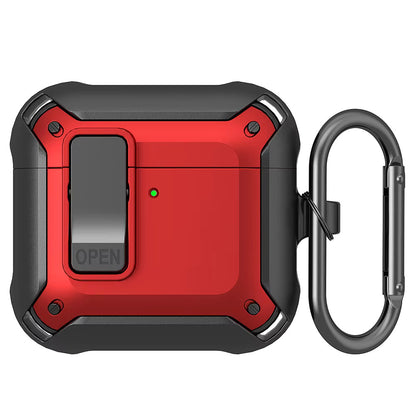 Valente Shockproof Case Compatible with AirPods 4 Eggshell – Rugged Protective Cover with Carabiner, Durable & Stylish Design