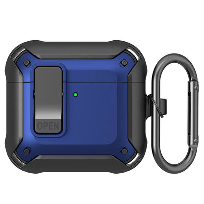 Valente Shockproof Case Compatible with AirPods 4 Eggshell – Rugged Protective Cover with Carabiner, Durable & Stylish Design