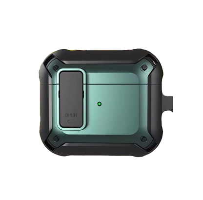 Valente Shockproof Case Compatible with AirPods 4 Eggshell – Rugged Protective Cover with Carabiner, Durable & Stylish Design