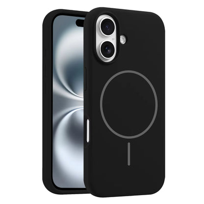 Valente Silicone Magnetic Back Case Compatible with iPhone 16 – Soft Touch Shockproof Protective Cover