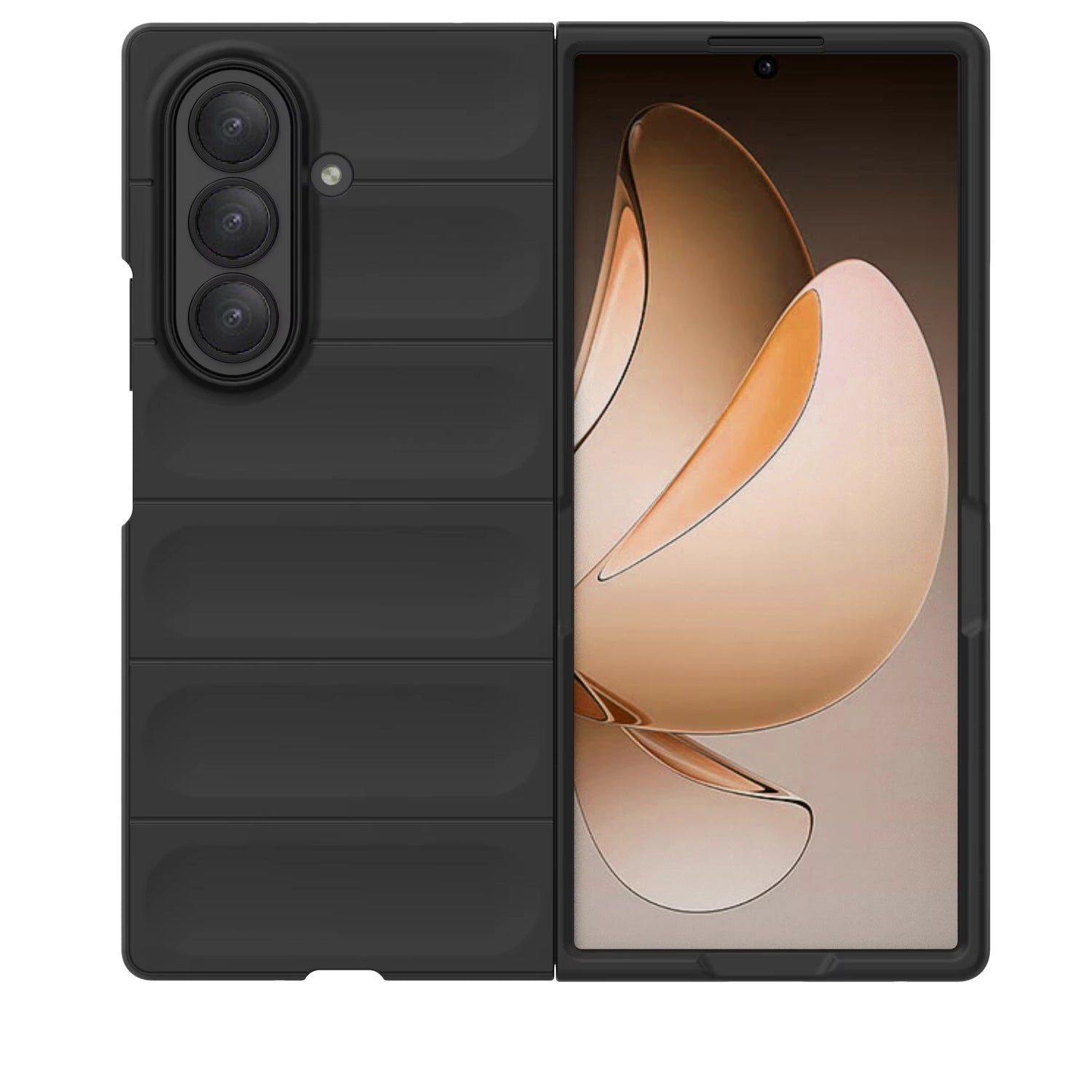Valente rugged shockproof case black for Samsung Galaxy Z Fold 7 anti-slip grip