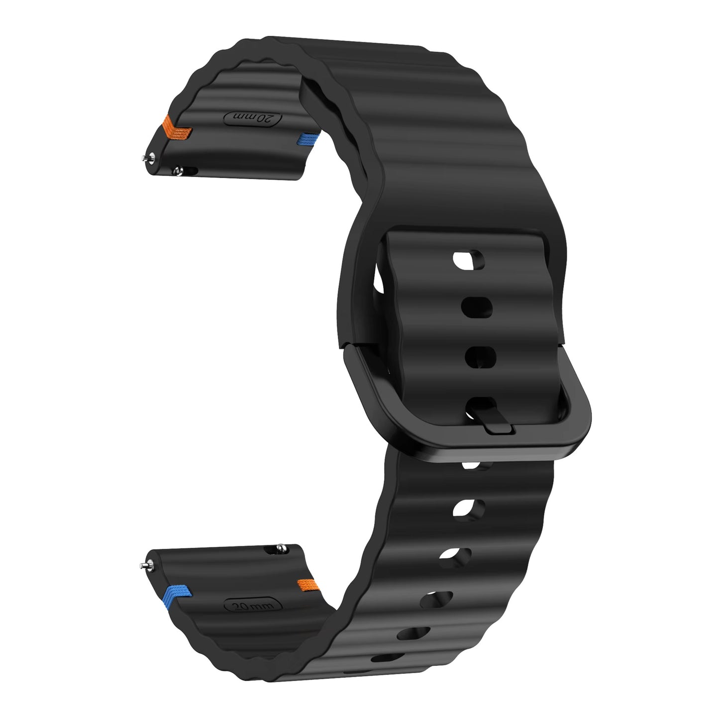 Valente Silicone 22mm Sport Strap Compatible with Noise Twist, Halo 2, Pulse 2 Pro, Macro, Fire-Boltt Phoenix Pro, Ninja Call Pro Max, Boult Trail Smart Watch