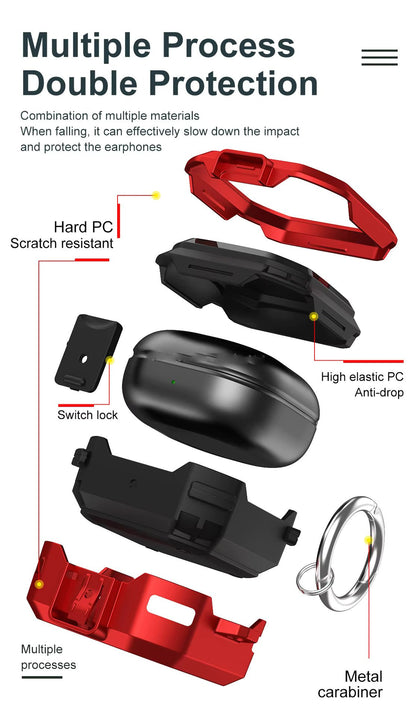 Valente Robust Protective Case for Samsung Galaxy Buds FE (2023), Buds 2 Pro (2022), Buds 2 (2021), Buds Pro (2021), Buds Live (2020)