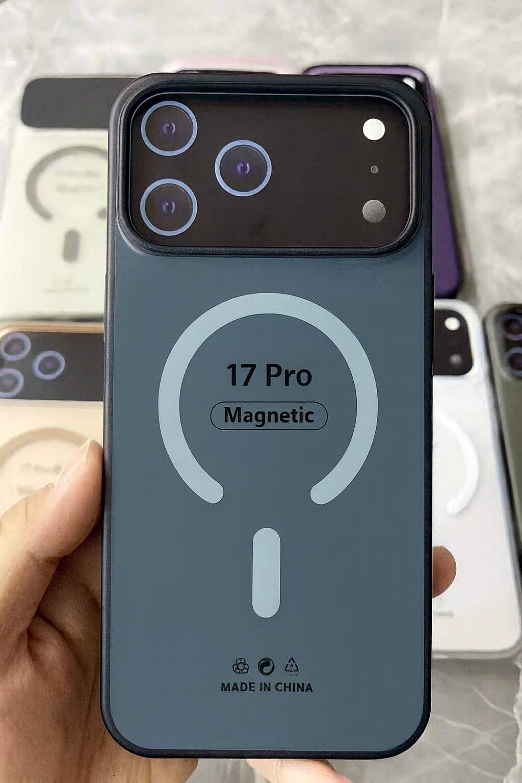 Valente Magnetic Case Compatible with iPhone 17 Pro | Shockproof Transparent Back Cover | Strong Magnetic Ring Support | Slim Protective Anti-Yellowing Case