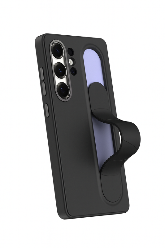 Valente Protective Case with Finger Strap & Stand Feature Compatible with Samsung Galaxy S25 Ultra – Slim Shockproof Cover with Enhanced Grip & Hands-Free Viewing