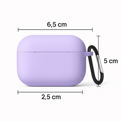 Valente Protective Silicone Case Compatible with AirPods Pro 3 – Shockproof Cover with Carabiner Clip & Full Protection
