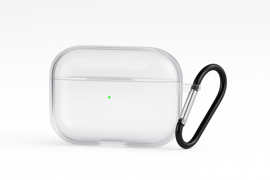 Valente Clear Case Compatible with Apple AirPods Pro 3 – Transparent Shockproof Protective Cover with Keychain