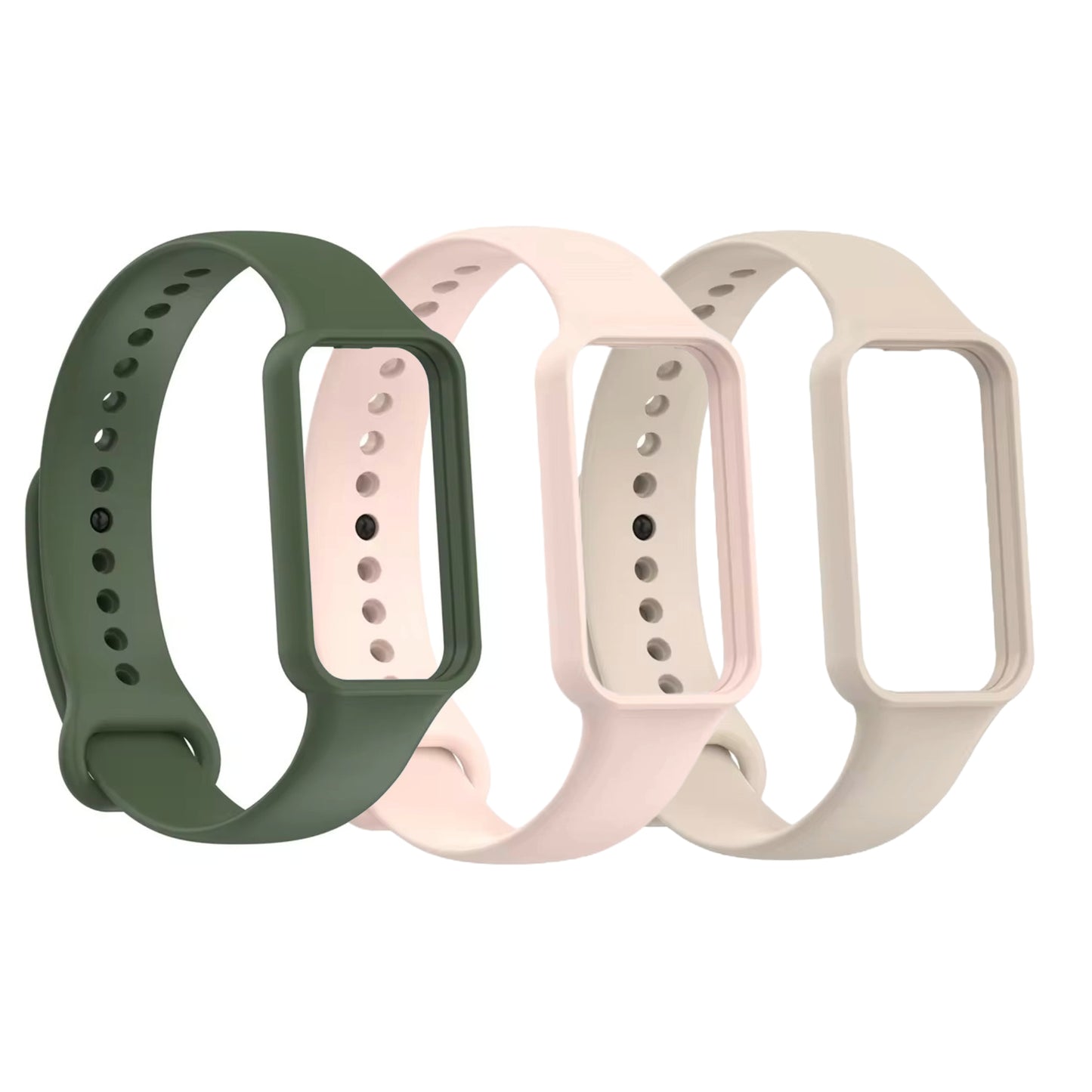 Valente Soft silicone watch bands Compatible with Amazfit Band 7 (Pack Of 3)