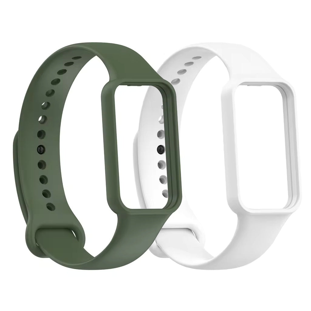 Valente Soft silicone watch bands Compatible with Amazfit Band 7 (Pack of 2)