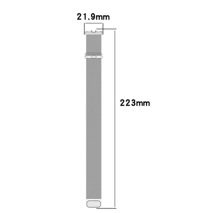 Valente Elegant Stainless Steel Mesh Watch Straps for Samsung Galaxy Fit 3 - Adjustable Magnetic Clasp