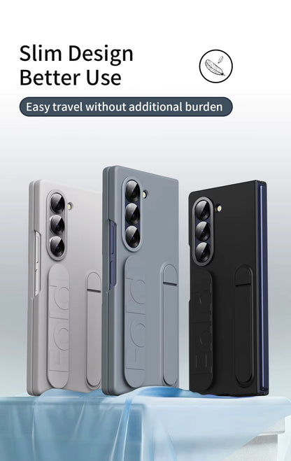 Valente Protective Cover Galaxy Fold 6 with Slide-Out Wrist Strap & Integrated Stand