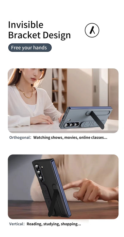 Valente Protective Cover Galaxy Fold 6 with Slide-Out Wrist Strap & Integrated Stand