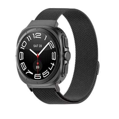 Valente Premium Stainless Steel Mesh Straps for Samsung Galaxy Watch Ultra - Adjustable Magnetic Closure