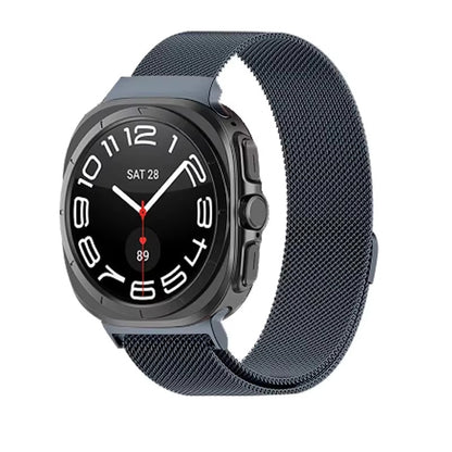 Valente Premium Stainless Steel Mesh Straps for Samsung Galaxy Watch Ultra - Adjustable Magnetic Closure