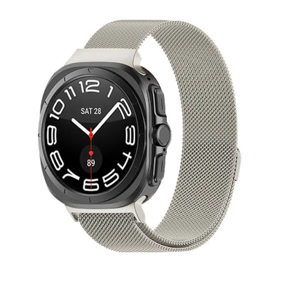 Valente Premium Stainless Steel Mesh Straps for Samsung Galaxy Watch Ultra - Adjustable Magnetic Closure