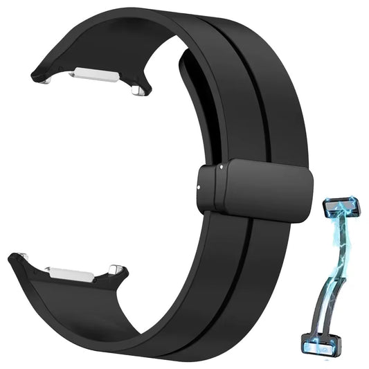 Valente Galaxy Watch Ultra magnetic strap grey snap closure one-handed fastening