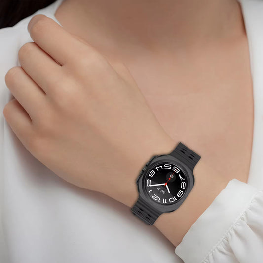Valente Galaxy Watch Ultra sport band black and grey dual colour ventilation holes