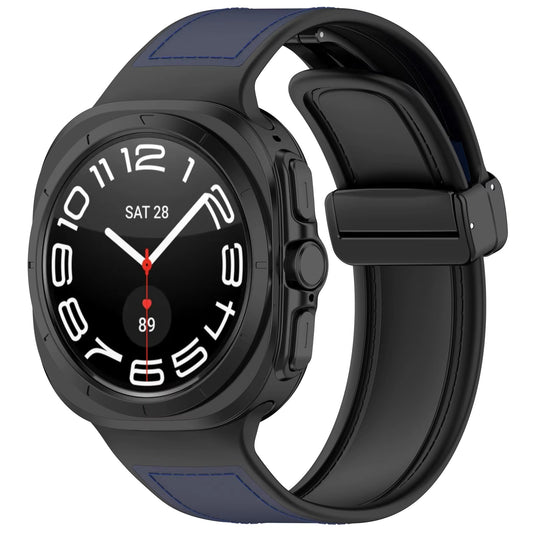 Valente Galaxy Watch Ultra premium silicone strap black daily wear buckle