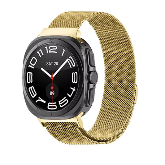 Valente Premium Stainless Steel Mesh Straps for Samsung Galaxy Watch Ultra - Adjustable Magnetic Closure