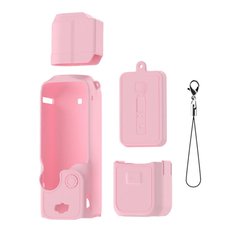 Valente Silicone Protective Cover Compatible with DJI Osmo Pocket 4 | Full Body Soft Case with Lens Cap & Lanyard Protection Kit