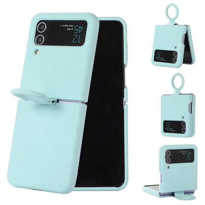 Valente Premium Silicone Case Cover with Ring For Galaxy Z Flip 4