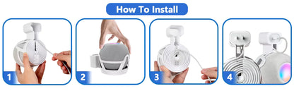 Valente Wall Mount Stand Compatible with Apple HomePod Mini | Space Saving Speaker Holder with Cable Management Organizer