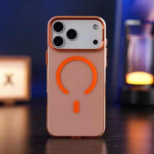 Valente Magnetic Case Compatible with iPhone 17 Pro | Shockproof Transparent Back Cover | Strong Magnetic Ring Support | Slim Protective Anti-Yellowing Case