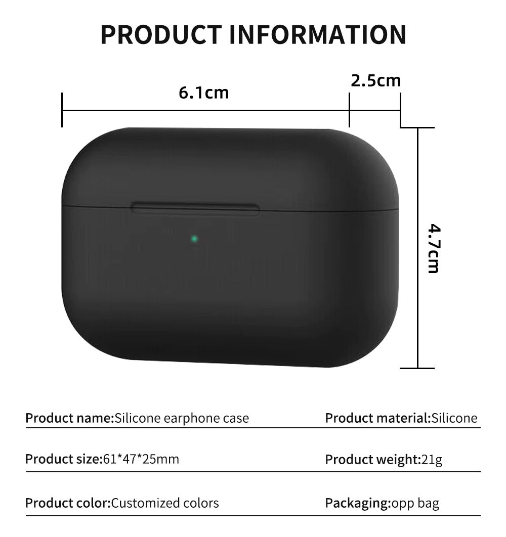 Valente Protective Silicone Case Compatible with AirPods Pro 3 – Shockproof Cover with Carabiner Clip & Full Protection