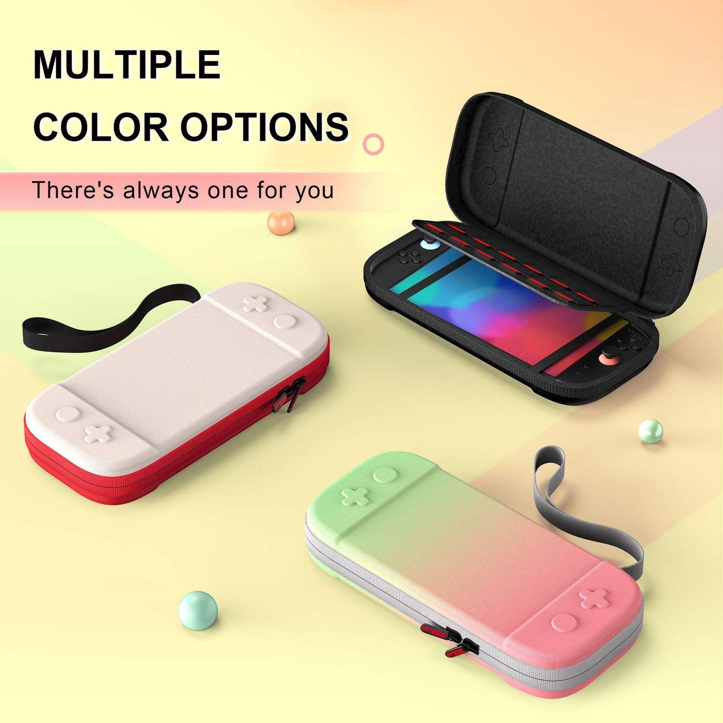 Valente Protective Carrying Case Compatible with Nintendo Switch 2 | Hard Shell Travel Storage Case with Zipper Closure & Wrist Strap