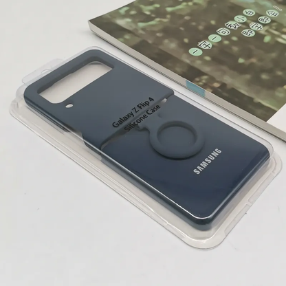 Valente Premium Silicone Case Cover with Ring For Galaxy Z Flip 4