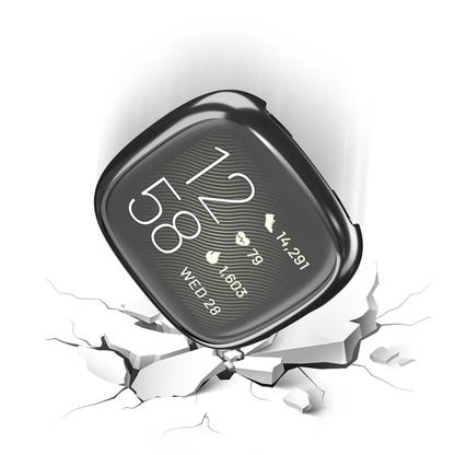 Valente Soft TPU Shockproof Screen & Body Protector Cases Compatible with Fitbit Versa 4/ Sense 2 Only
