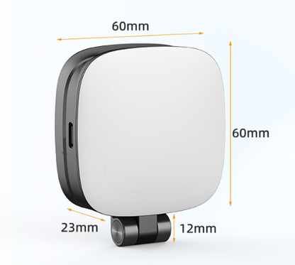 Valente MagSafe Compatible Magnetic Selfie Light | Rechargeable LED Fill Light with Built-in Mirror | Foldable Magnetic Phone Light for Video Calls, Selfies & Live Streaming