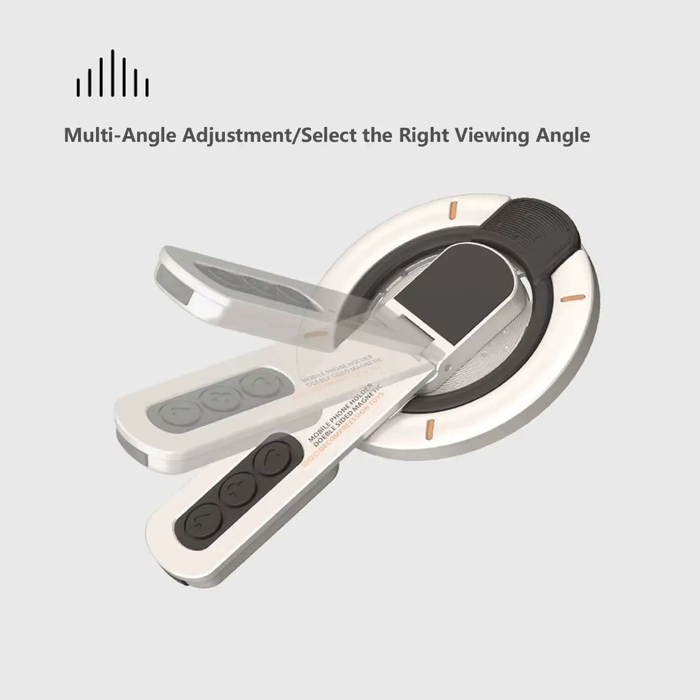 Valente Magnetic Phone Stand Compatible with MagSafe Devices | Foldable Magnetic Ring Holder | Adjustable Desktop & Handheld Mobile Stand
