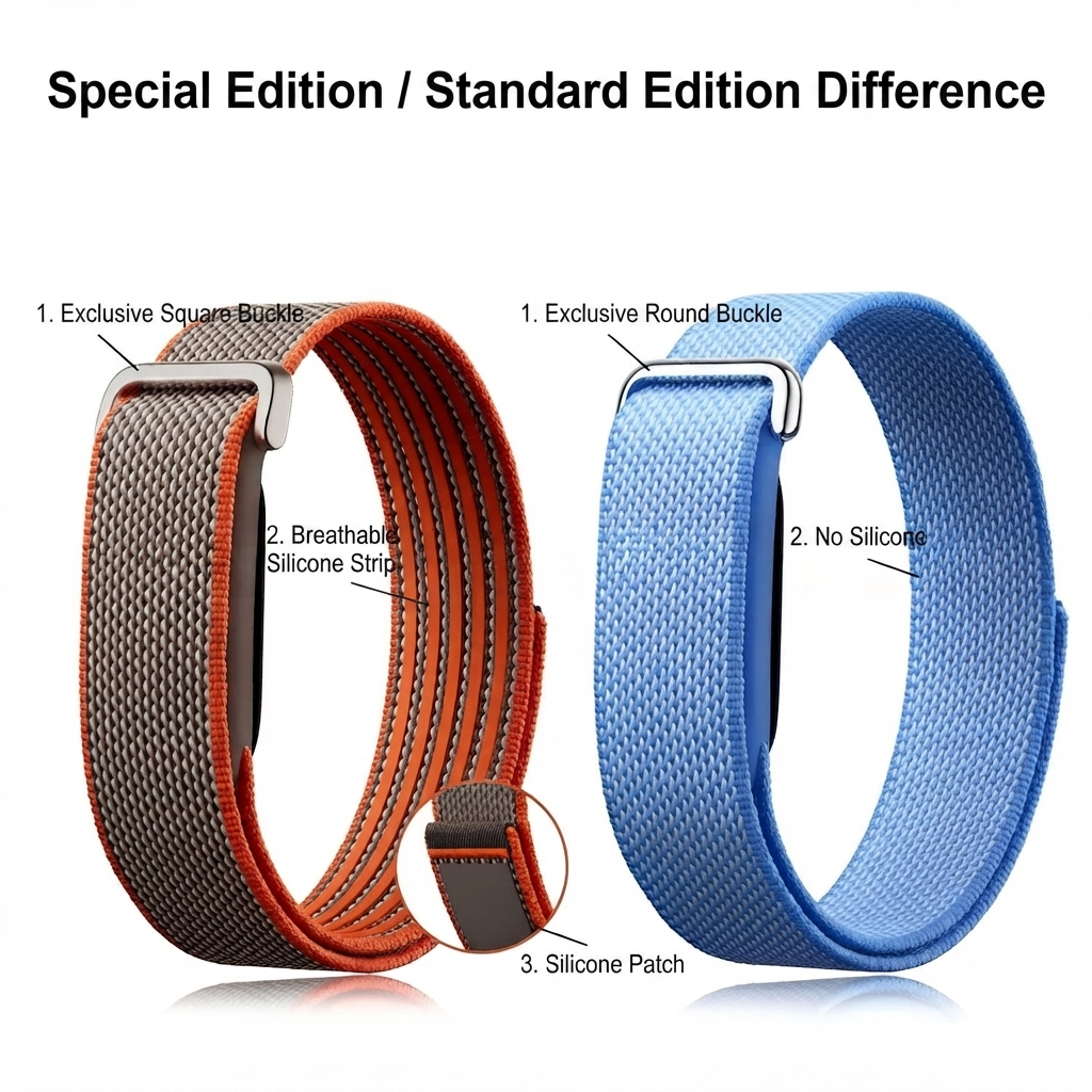 Valente Nylon Replacement Wrist Band Compatible with Fitbit Air, Adjustable Woven Nylon Sports Strap, Lightweight Breathable Watch Band with Secure Buckle for Daily Wear, Fitness, Sports & Travel