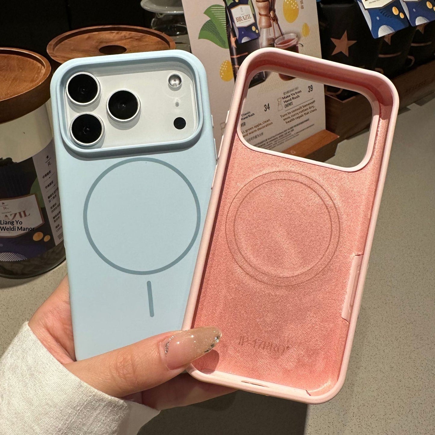 Valente Silicone Magnetic Back Case Compatible with iPhone 17 pro Max – Soft Touch Shockproof Protective Cover