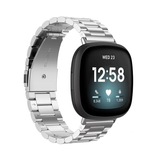 Valente Metal Watch Strap Compatible For Fitbit Versa 3, Versa 4 , Sense & Sense 2 only