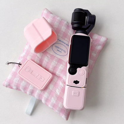 Valente Silicone Protective Cover Compatible with DJI Osmo Pocket 4 | Full Body Soft Case with Lens Cap & Lanyard Protection Kit
