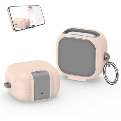 Valente Protective Case Compatible with Galaxy Buds 4 / Buds 4 Pro | Hard Cover with Phone Stand Function & Keychain | Shockproof Earbuds Case