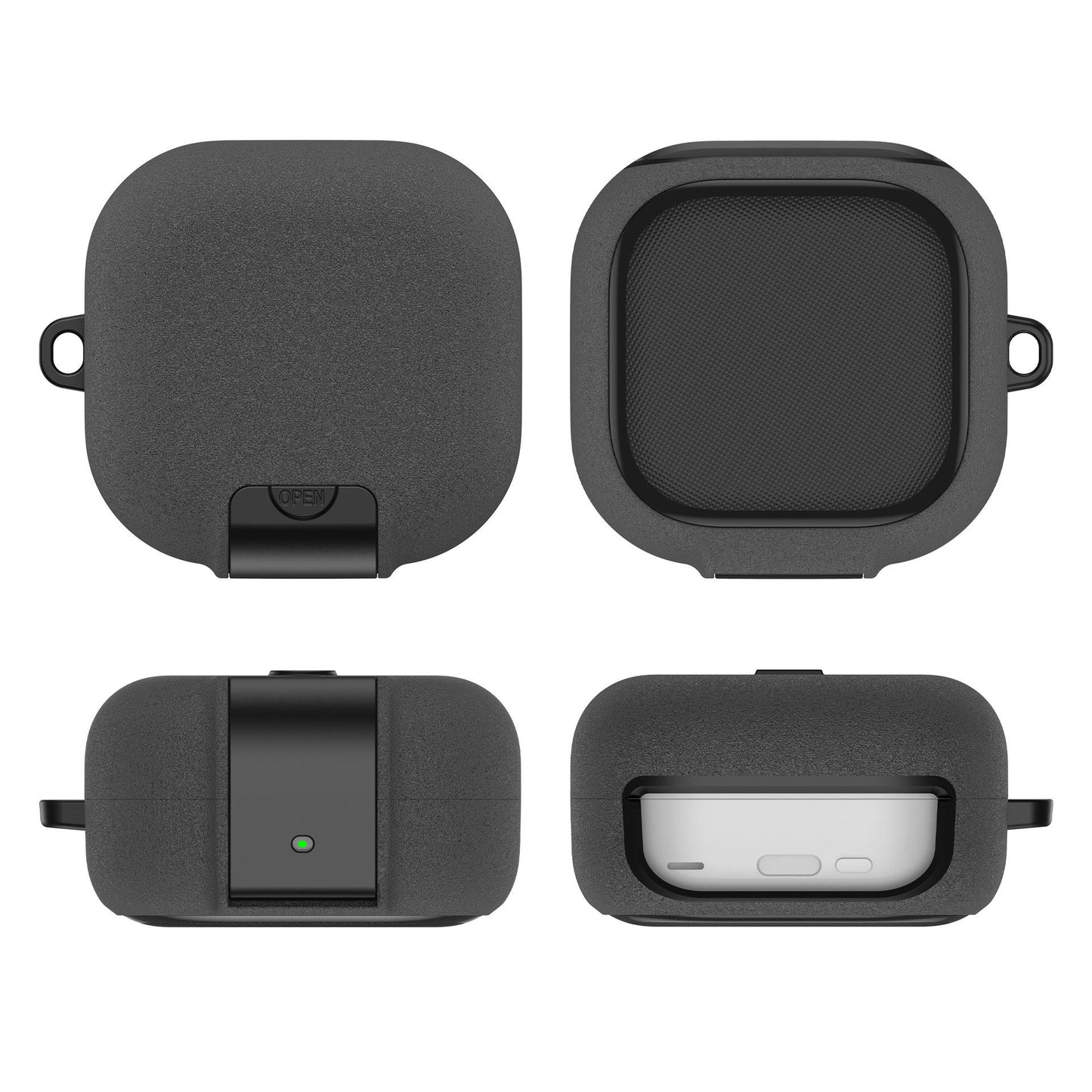 Valente Protective Case Compatible with Galaxy Buds 4 / Buds 4 Pro | Hard Cover with Phone Stand Function & Keychain | Shockproof Earbuds Case