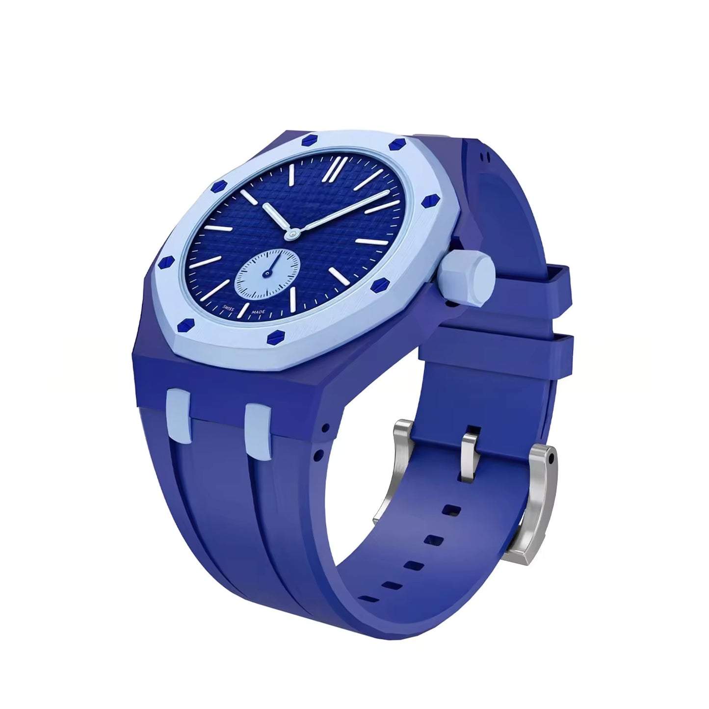 Valente Protective TPU Case with Silicone Strap Compatible with Swatch Royal Pop | Full Body Shockproof Watch Cover Band Replacement