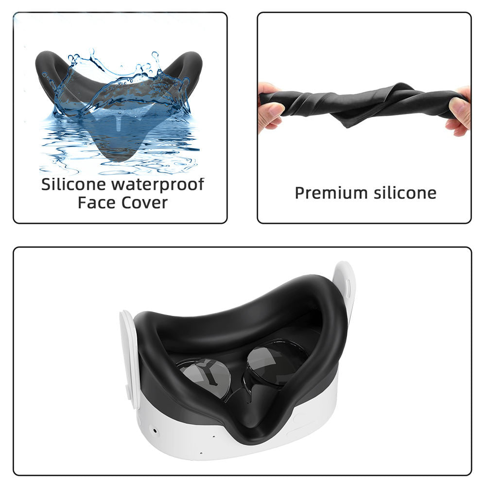Valente Meta Quest 3S face pad installed on headset hygienic VR use view