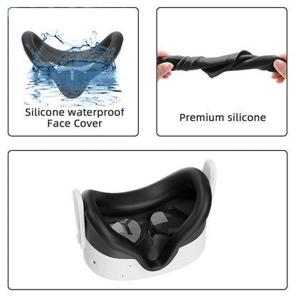 Valente Meta Quest 3S face pad installed on headset hygienic VR use view