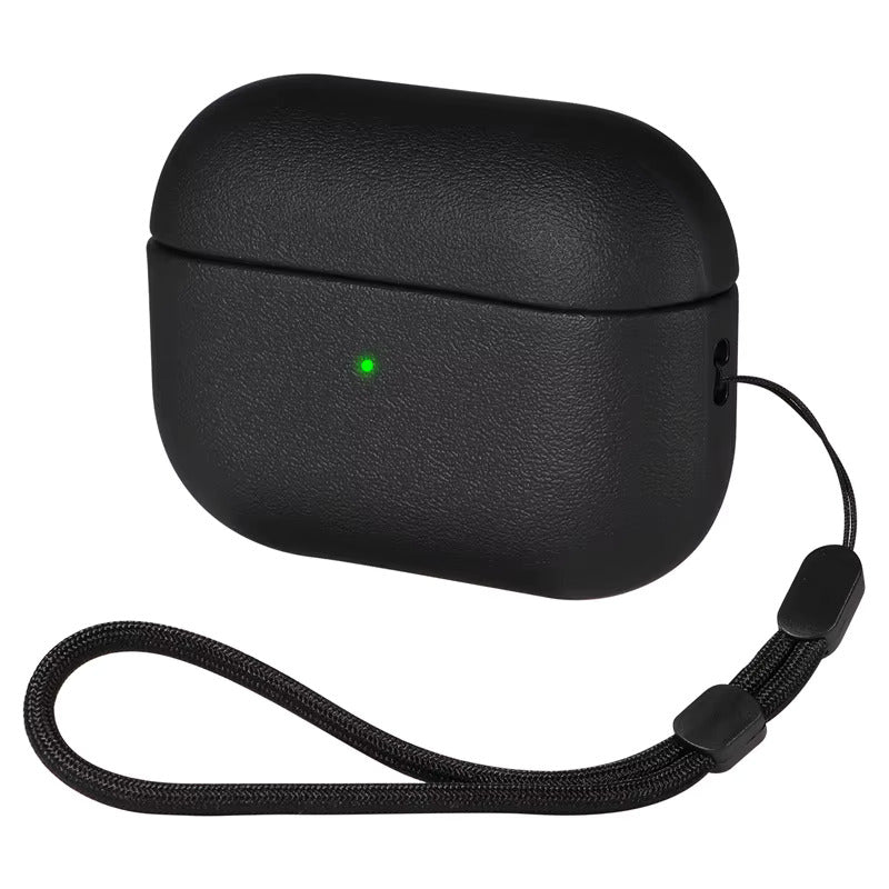 Valente Leather Case Compatible with Apple AirPods Pro 3 – Shockproof Protective Cover with Keychain