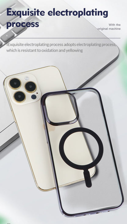 Valente Polycarbonate MagSafe-Compatible Electroplate Case for iPhone 15 Pro Max