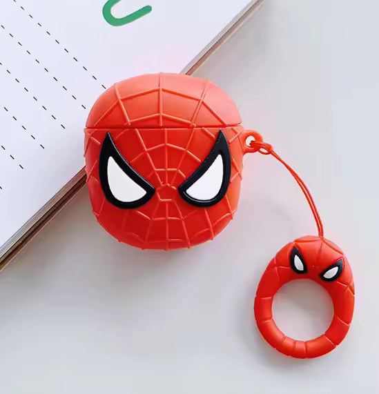 Valente Silicone Protective Case Compatible with AirPods Pro 3 – Shockproof Cartoon Hero Design with Ring Holder