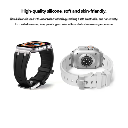 Valente Luxury Silicone Strap for Apple Watch 42/44/45/49mm