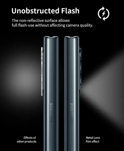protective camera lens rings for the Samsung Galaxy Z Fold 5, priced at ₹99.