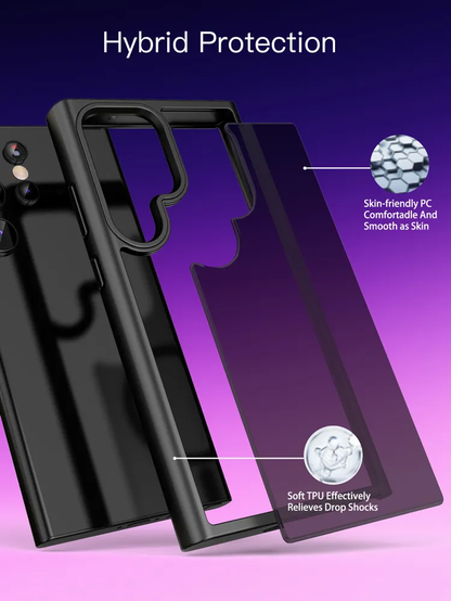 Black silicone case cover for Samsung Galaxy S24 Ultra with raised edges for camera protection.