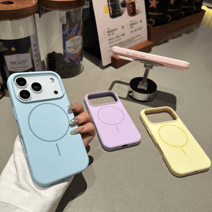 Valente Silicone Magnetic Back Case Compatible with iPhone 17 pro Max – Soft Touch Shockproof Protective Cover