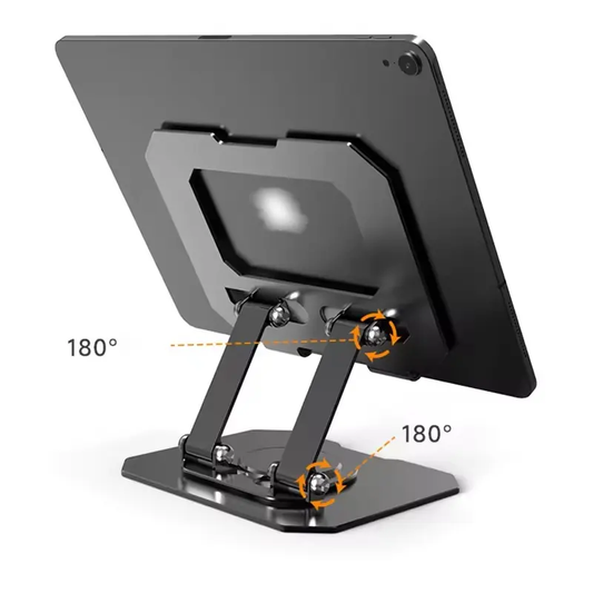 Valente aluminum tablet stand 360 rotation landscape portrait compatible